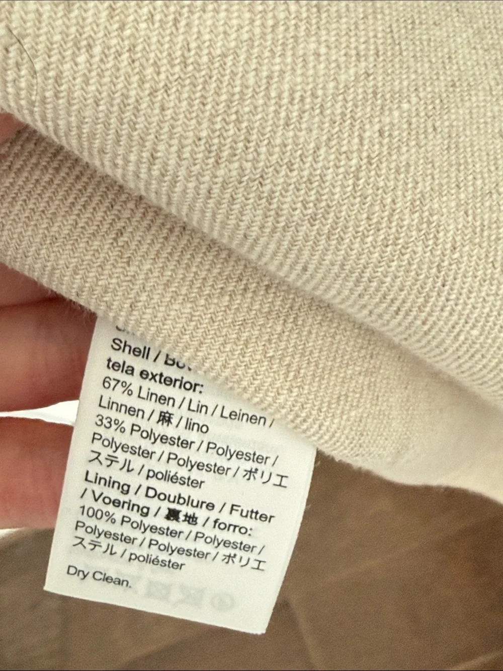 J. Crew Linen-Blend Beige Cap-Sleeve Knee-length Sheath Resume Dress